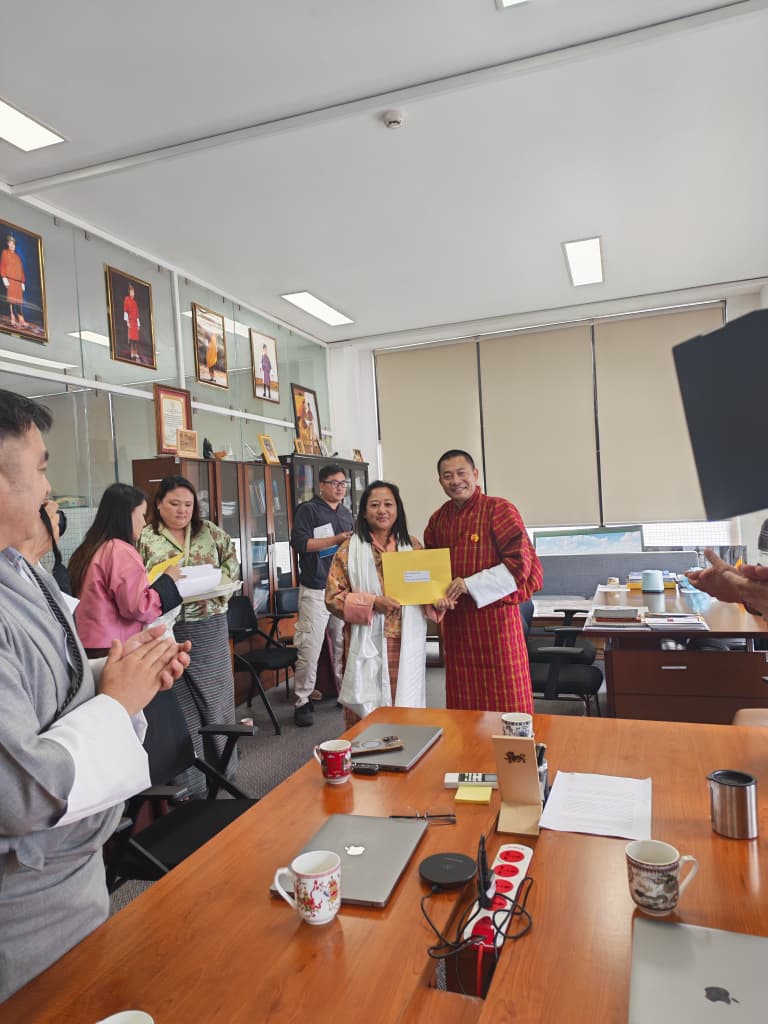Director Kamala Thapa receiving appointment letter